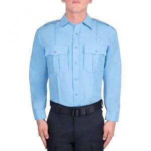 NEW BLAUER long sleeve polyester supershirt in medium blue